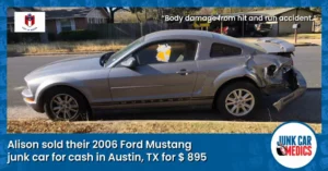 Alison Sold Junk Car for Cash in Austin