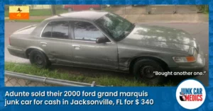 Adunte Sold Junk Car for Cash in Jacksonville