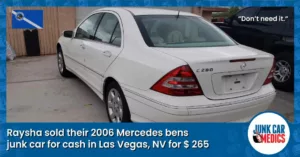 Raysha Got Cash for Junk Car in Las Vegas